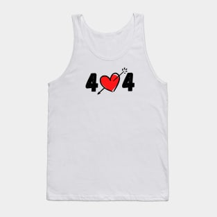 Funny single valentine's day HTTP status code 404 for web developers Tank Top